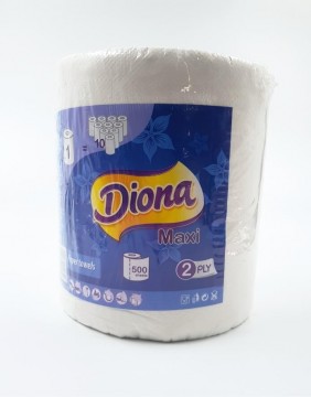 Popierinis rankšluostis "Diona", 2 sluoksnių, 500 lapų