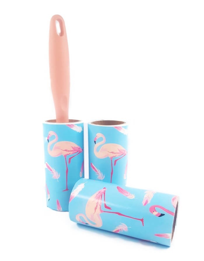 Ролик для чистки одежды + два сменных блока "Flamingo"