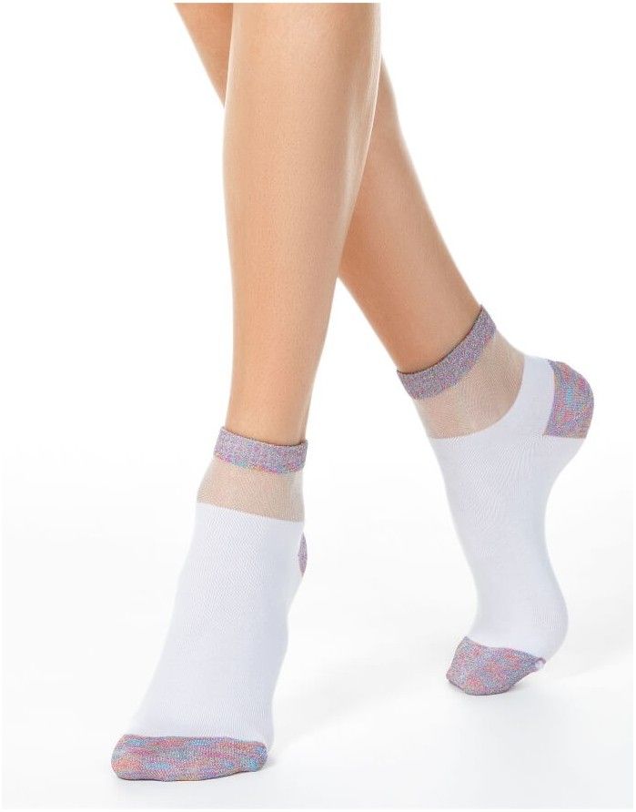 Women's socks ''Shiny White''