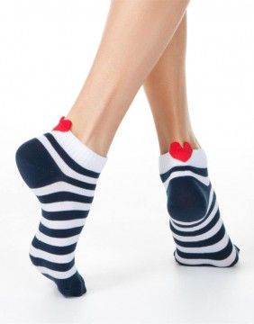 Women's socks "Stripe Heart"
