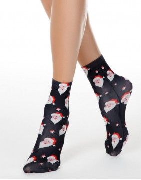 Women's socks "Night Santa"