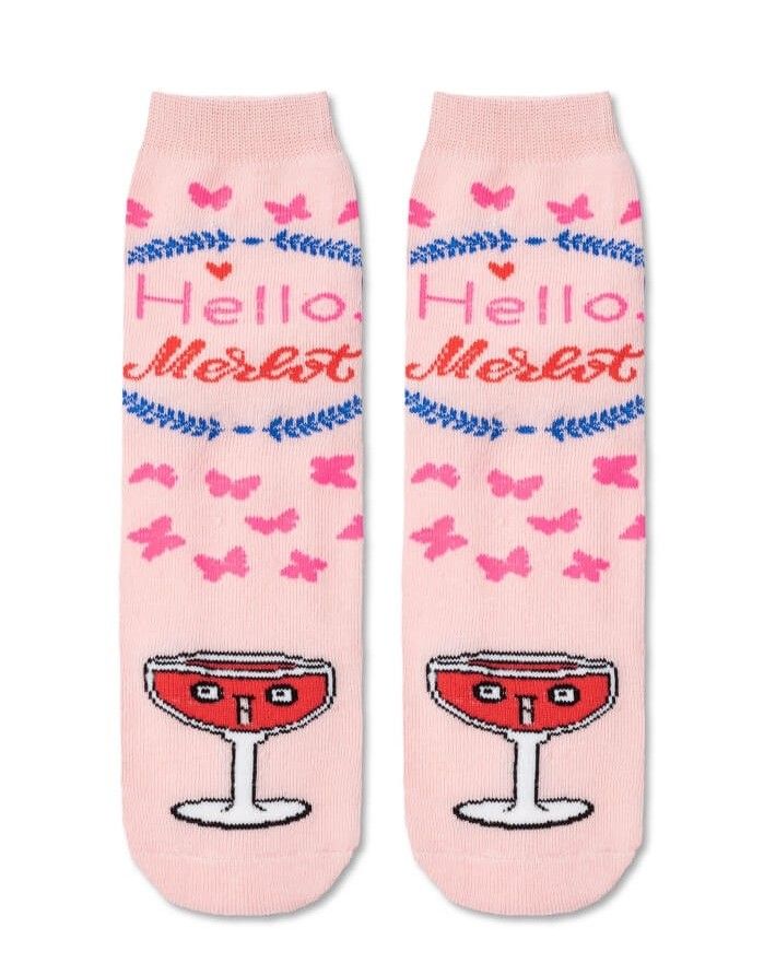 Naiste sokid "Hello Merlot"