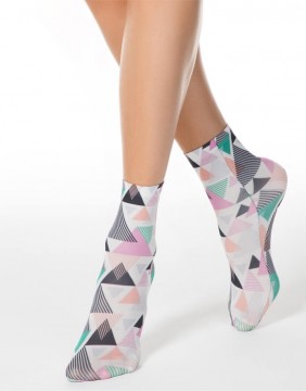 Women's socks "Colored Triangles"