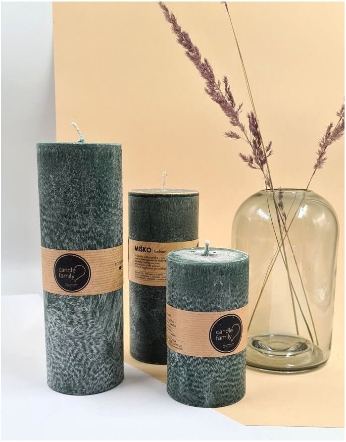 Kvepianti Apvali Žvakė Miško Tankmė 23 cm