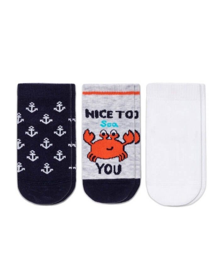Laste sokid "Funny Crab", 3 paari