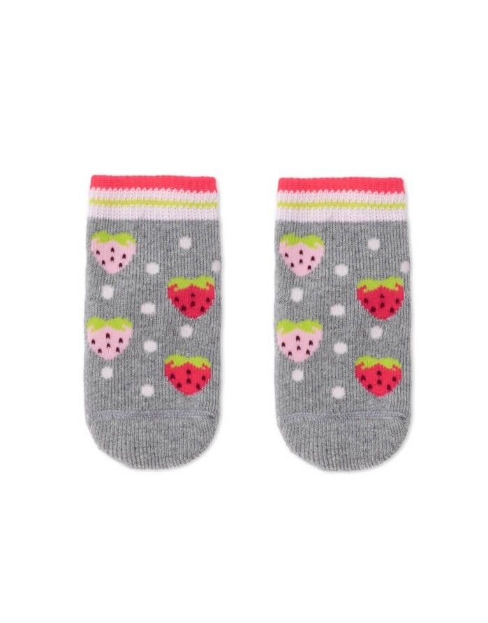 Laste sokid "Strawberries Grey"