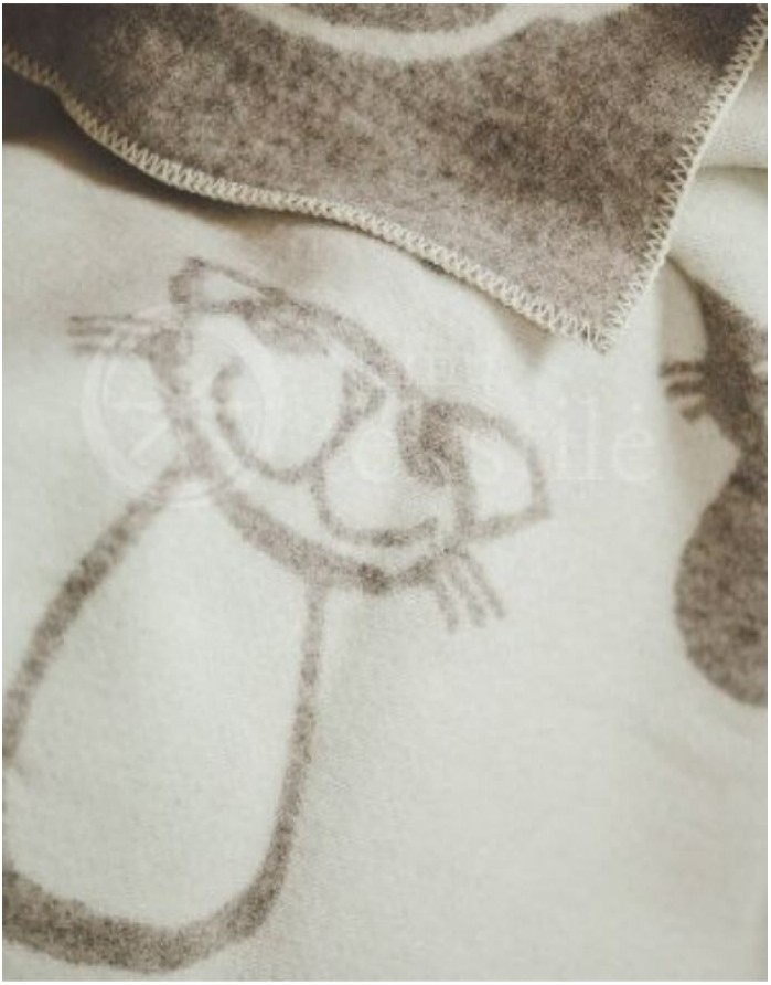 Naturaalne villane pleed "Cats"