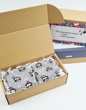 Socks Gift set for HIM and HER "Panda's Couple"