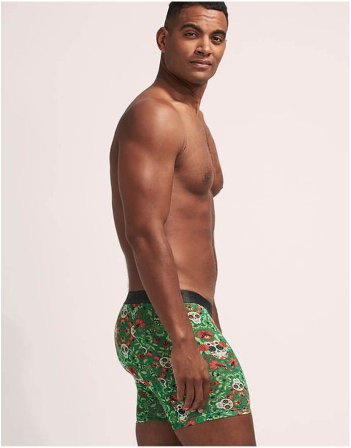 Meeste aluspüksid "Paisley Scull Green"