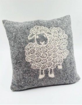 Natural wool pillow "Sheep Grey"