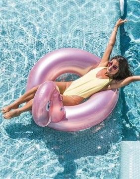 Täispuhutav joogihoidja "Neon Flamingo"