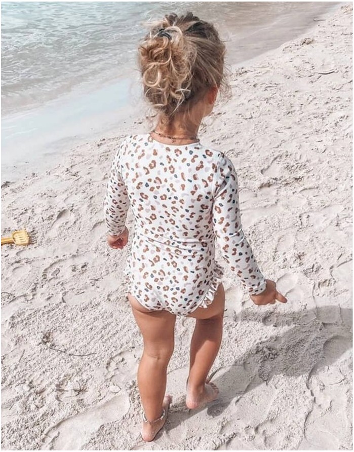 Ujumistrikoo "Leopard Kahki"