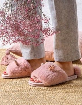 Slippers "Fluffy Bunny Bloom"