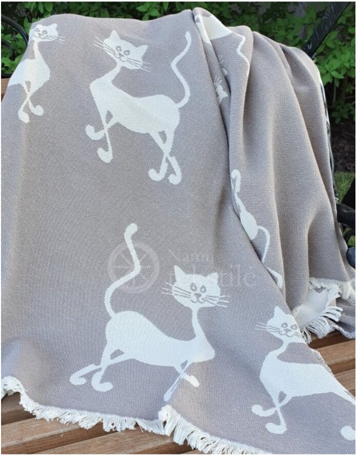 Хлопковый плед "Katės"