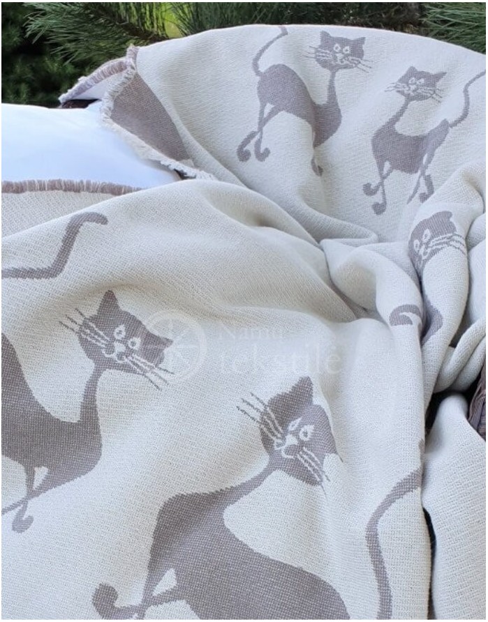 Хлопковый плед "Katės"