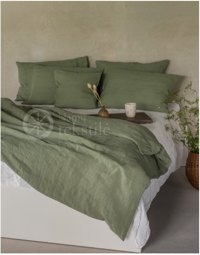 Linasest voodipesukomplekt "Leaf"