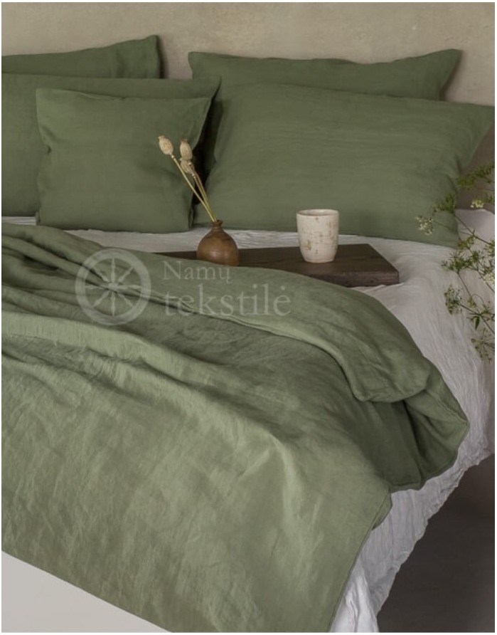 Linasest voodipesukomplekt "Leaf"