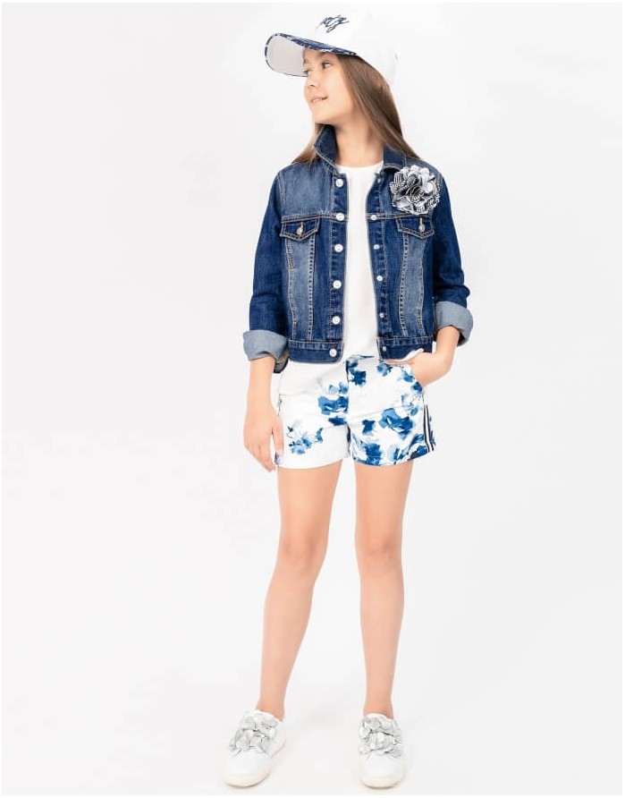 Jacket "Denim with Flower"