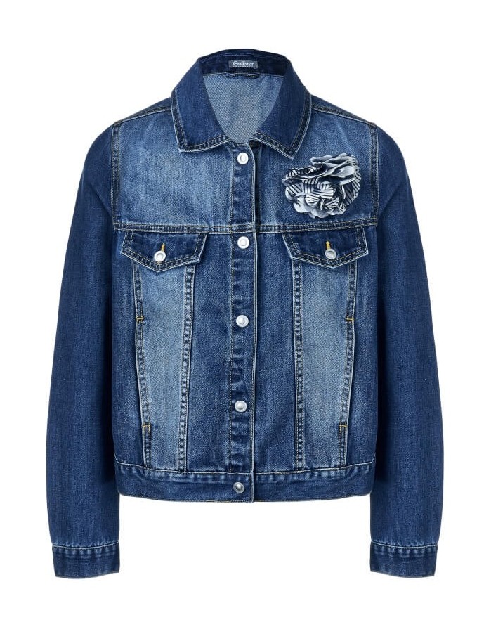 Jacket "Denim with Flower"