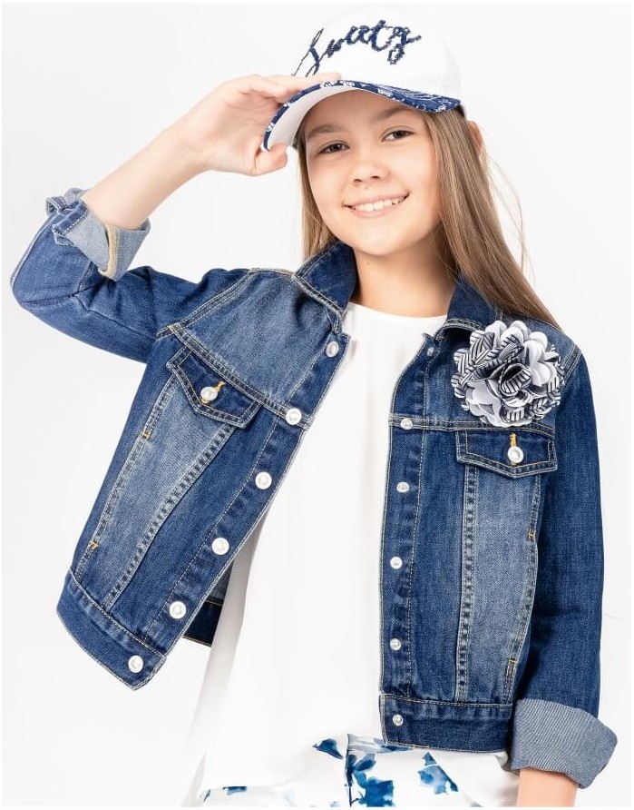 Jacket "Denim with Flower"