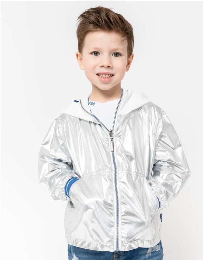 Children's Windbreaker "Silver-Blue"
