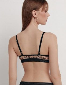 Rinnahoidja Bralette "Poetic Coffe Black"