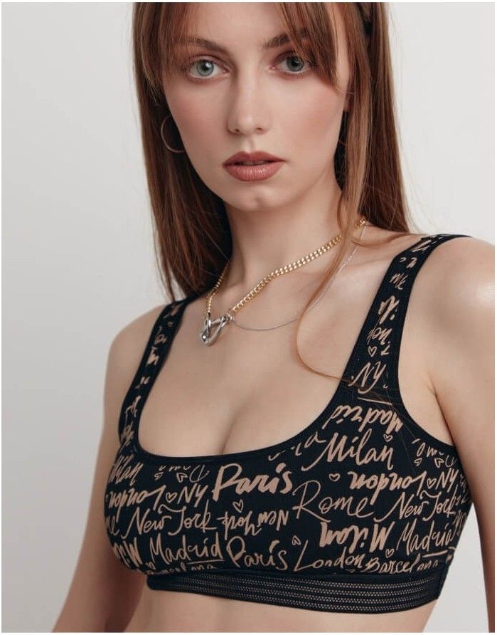 Rinnahoidja Bralette "Black City"