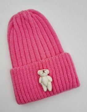 Laste müts "Teddy in Pink"