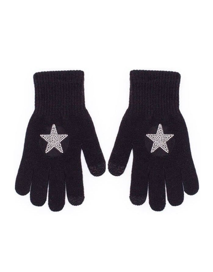 Gloves "Crystal Star in Black"