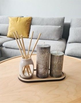 Küünla jaoks suur kandik "Cozy"