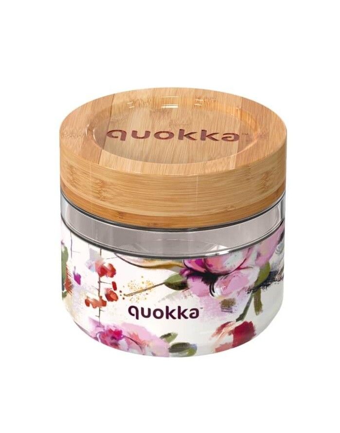 Glass container "Dark Flower", 500 ml